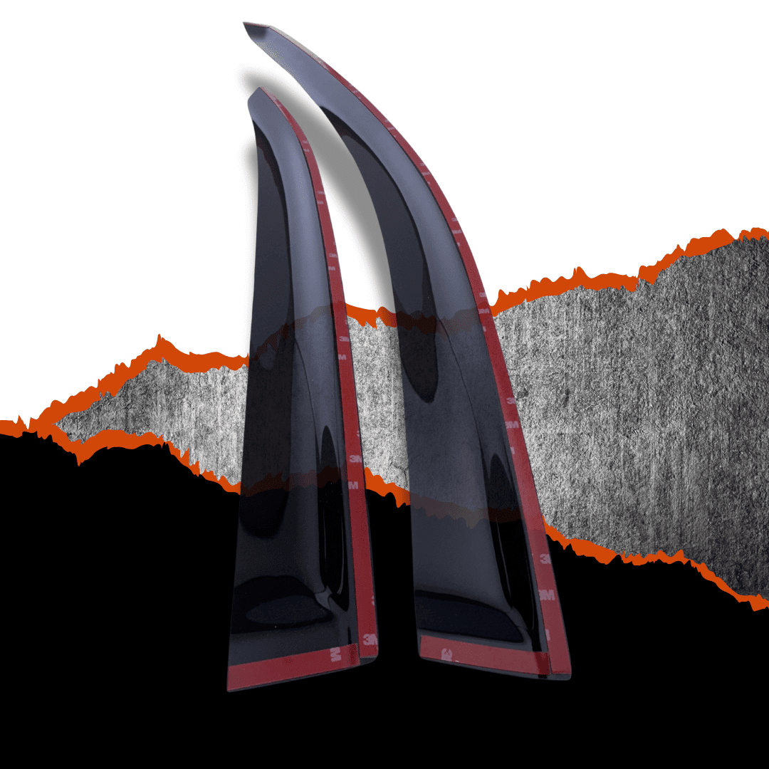 GIT Rain Guard Side Window Wind Deflector for 2007-2011 Toyota Camry: Out-Channel, Easy Mount, Tinted Smoke Black