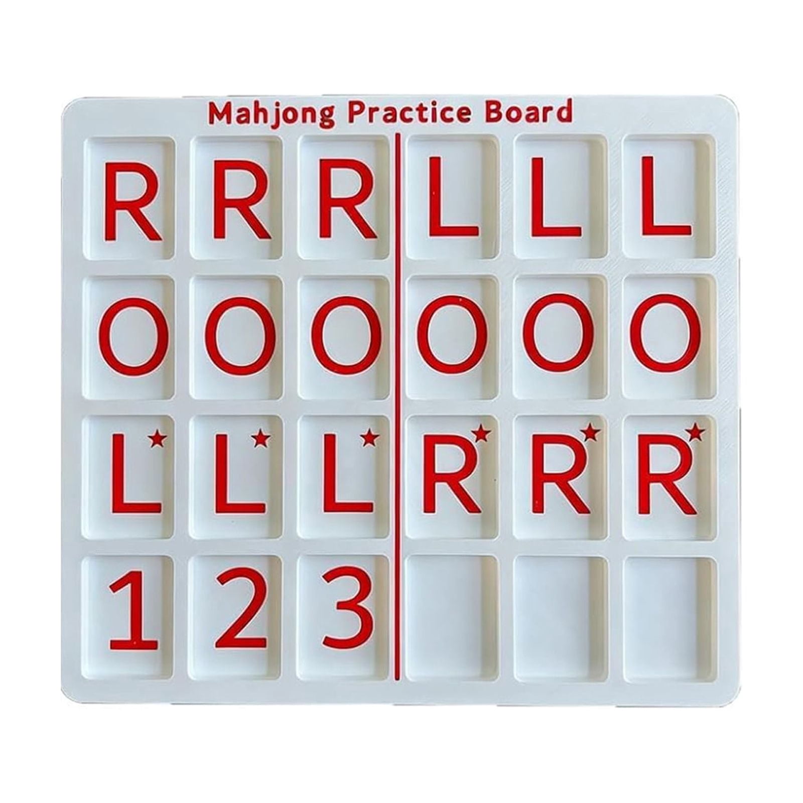 LWVITH Mahjong Practice Board with 24 Slots, Portable Charleston Training Tray for Tile Game, Lightweight Travel Accessory for Mahjong Lovers, Gift for Players