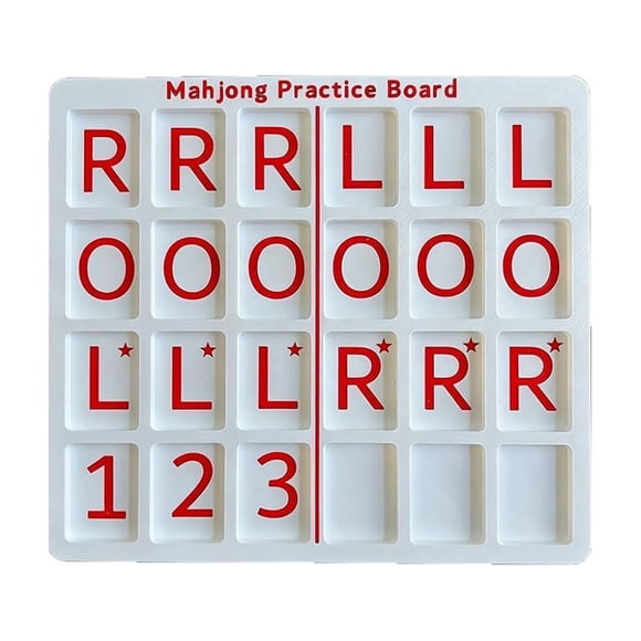 Red Mahjong Practice Board Charleston Portable Practice Board With 24 Slots For Mahjong Lovers Tile Trainer