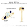 thumbnail image 5 of Rosec Jewels Minimal Promise Ring with Ethiopian Opal and Blue Sapphire for Women - AAA Grade, 10K Yellow Gold, US 9.00, 5 of 9