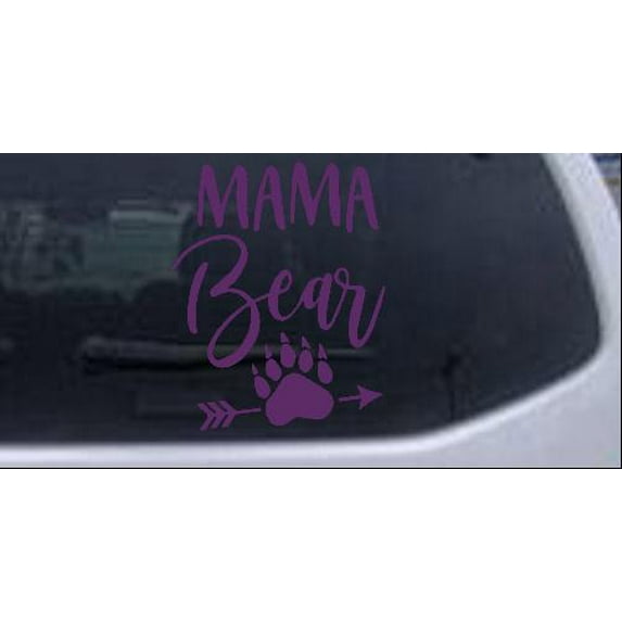 Mama Bear with Paw and Arrow Car or Truck Window Decal Sticker