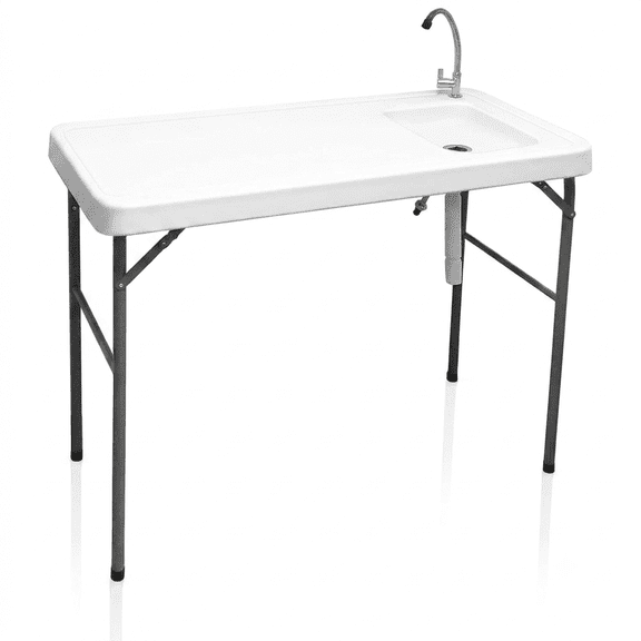 Fishing Table - Fish Cleaning - Sink and Faucet - Dock Beach Patio Picnic Garden