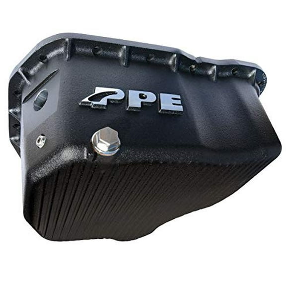 PPE High-Capacity Aluminum Deep Engine Oil Pan (Black) 114052020 Compatible with 2001-2010 Chevy/GMC 6.6L Duramax Diesel