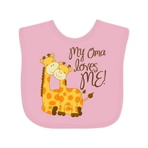 Inktastic My Oma Loves Me Boys or Girls Baby Bib