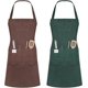 thumbnail image 1 of Unisex Adjustable Bib Apron, 2 Pcs Apron with 2 Pockets Cooking Kitchen Chef Aprons for Home Kitchen, Restaurant, (Brown/Green), 1 of 4