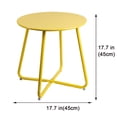 thumbnail image 6 of CERBIOR Metal Tray End Table, Round Accent Coffee Side Table, Anti-Rust and Waterproof Sofa Side Table for Living Room Bedroom Balcony (Yellow), 6 of 10