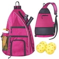 thumbnail image 1 of LLYWCM Pickleball Bag | Sling Bags - Reversible Crossbody Sling Backpack for Pickleball Paddle, Tennis, Pickleball Racket and Travel for Women Men?Rose?, 1 of 3