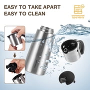 Vucchini Stainless Steel Olive Oil Dispenser Bottle - 500ml Auto Flip Condiment Container With Automatic Cap and Stopper - Leakproof Design Vinegar Dispenser
