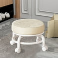 thumbnail image 4 of Fufafayo under $5 Low Roller Seat Multi-functional Small Stool with Wheels, Leather Rolling Stool Step Stool Mechanic Stool on Wheels for Home Office Garage Shop, 4 of 9