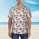 thumbnail image 2 of Fotbe Watercolor Wine Bottle Camisa Hawaiana para Hombre Unisex – Camisa Casual de Verano con Botones de Manga Corta de Algodón y Lino,Medium, 2 of 7