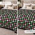 thumbnail image 6 of Korean Mink Blanket Queen Size, Animal/Floral Print Thick Heavy Korean Blanket - 8 LB Reversible Fleece Mink Style, (95"x 79") (Polka Dots) (2Ply), 6 of 9