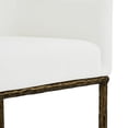 thumbnail image 6 of Christopher Knight Home Modern Dining Set for 6, Marble Top Table with Armchairs, Metal Legs, Forged Brass, 6 of 16