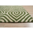 thumbnail image 4 of EORC ME106GN5X8 Hand-Tufted Wool Modern Tufted Stripes Rug, 5' x 8', Green Area Rug, 4 of 5