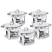 thumbnail image 3 of SUPER DEAL Lot de 5 Plats Ronds de Luxe Pleine Grandeur à Cadre Durable 5 Qt en Acier Inoxydable, Ensemble de Réchaud-Buffer pour Service de Table, 3 of 5