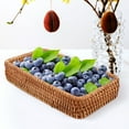 thumbnail image 4 of Pungan Small Rattan Basket, Woven Fruit Basket and Bread Tray, Wicker Storage Bowl for Serving, 8.35" x 4.45" x 1.65", 4 of 11