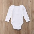 thumbnail image 3 of Bellafa Newborn Sleepers Baby Girl Onesie Long Sleeve Ribbed Knit Romper Unisex Baby Coming Home Jumpsuit Outfit, 3 of 7