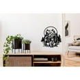 thumbnail image 3 of Metal Black Wall Decor Bear Under Moon, 3 of 3