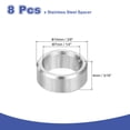 thumbnail image 2 of 8 Pcs Entretoises en Acier Inoxydable 304 3/8 Pouces OD x 1/4 Pouces ID x 3/16 Pouces Longueur(10x7x4mm) Vis Support de Bague Finition Simple Non Filetée Entretoises Rondes en Métal pour Vis M3 Boulons et Tringles, Argent, 2 of 6
