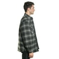 thumbnail image 2 of YAGO Men's Plaid Flannel Button Down Casual Shirt Jacket Gray/J4 (S-5XL) (S), 2 of 3
