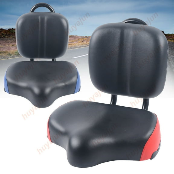 TOOL1SHOoo Bicycle Saddle Bike Seat with Soft Back, Tricycle Saddle Seat with Backrest
