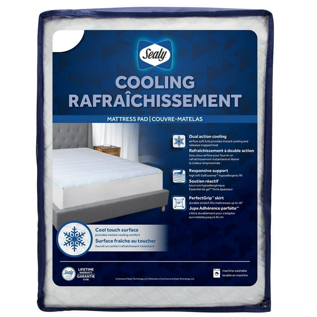 Sealy Cooling Fitted Mattress Pad for adults