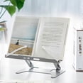 thumbnail image 2 of Foldable Lifting Reading Stand with Sturdy Metal Bookshelf Perfect for Reading Books and Documents, 2 of 5