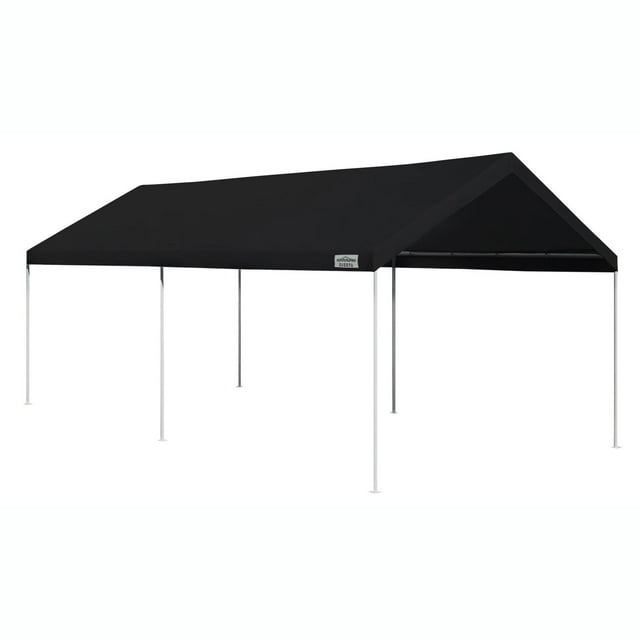 Caravan Canopy Domain Ensemble de Tente à Auvent Instantané à Jambe Droite 10 x 20 Pieds, Noir