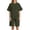 Army Green, variant on Short Sets for Women Ribbed Knit Loose Fit Short Sleeve Crewneck T Shirt and Wide Leg Shorts 2 Piece Matching Set