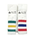 thumbnail image 3 of SOCKS'NBULK Mens Wholesale Cotton Tube Socks - Striped Tube Socks For Men - 10-13 - White - 12 Pack, 3 of 5