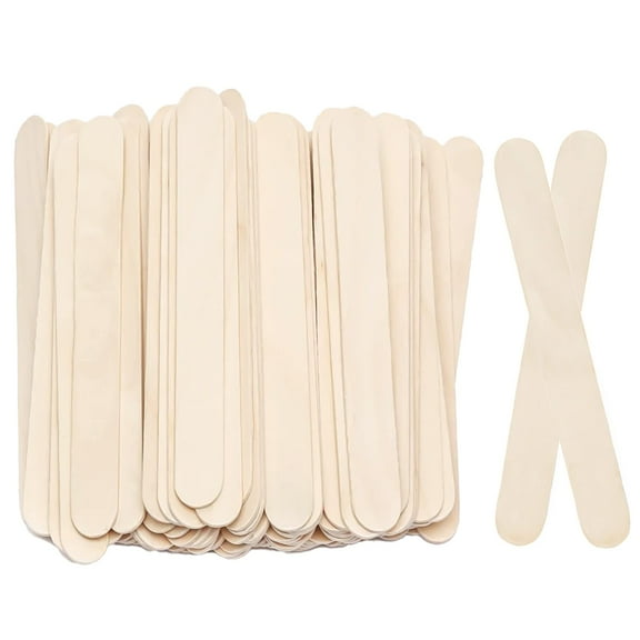 100Pcs 8 Inch Jumbo Wooden Craft Sticks, Natural Wood Popsicle Sticks for DIY Art Projects, Classroom Supplies, STEM Activities, Home Decor, Beige