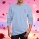 thumbnail image 1 of Amzcrzy - Sudadera Para Hombre, Estilo Casual, Con Estampado De Moda, Manga Larga, Cuello Redondo, Color Azul Claro, 3Xl, 1 of 5
