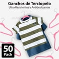 thumbnail image 4 of MAGMALIFE 50 Ganchos de Terciopelo para Ropa Infantil, Gancho Plateado Giratorio de 360 Grados, Adecuado para Todo Tipo de Ropa, Antideslizante, 35 cm de Largo (Fucsia), 4 of 8