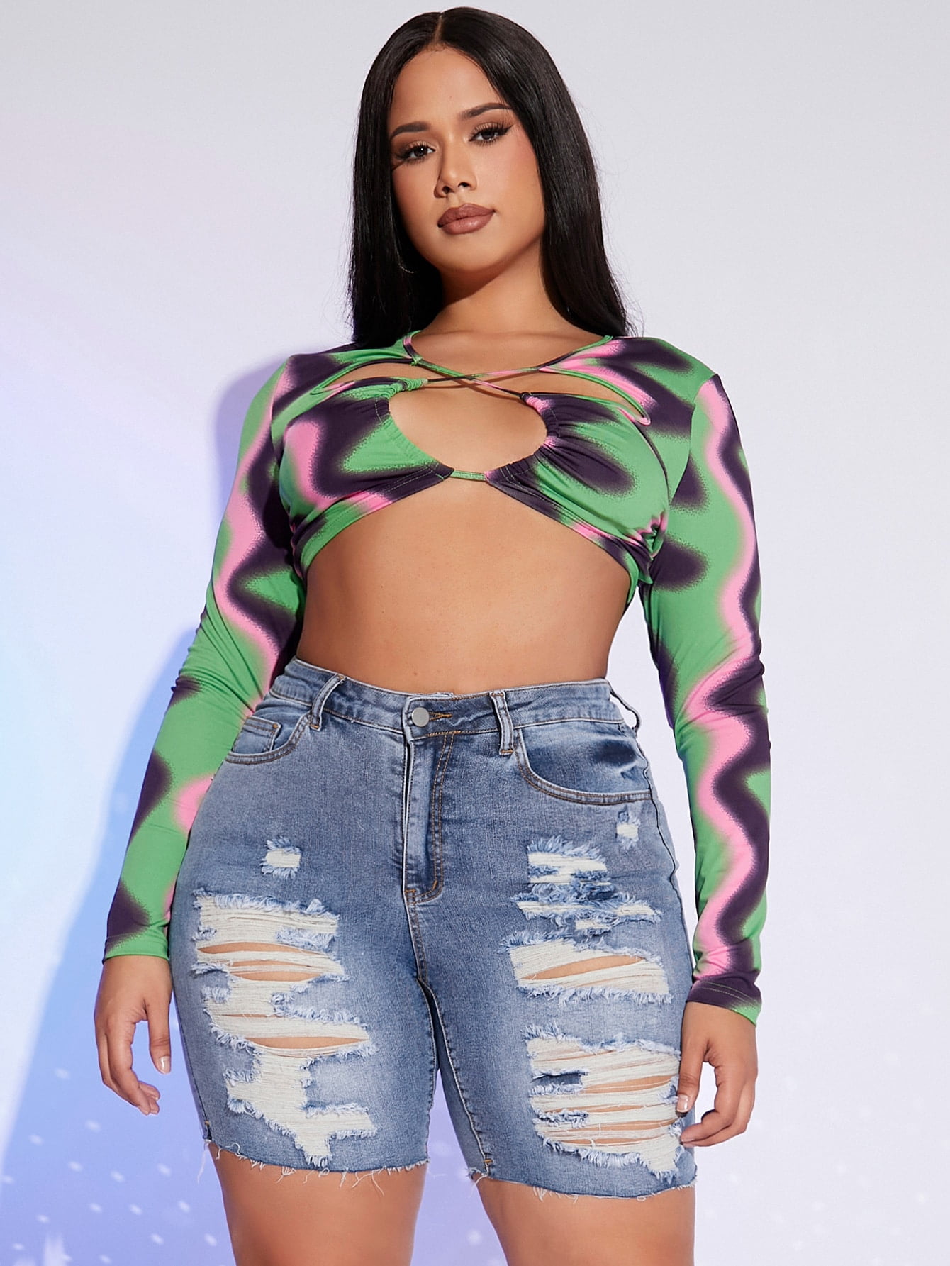 Light Wash Women's Plus Size High Waist 