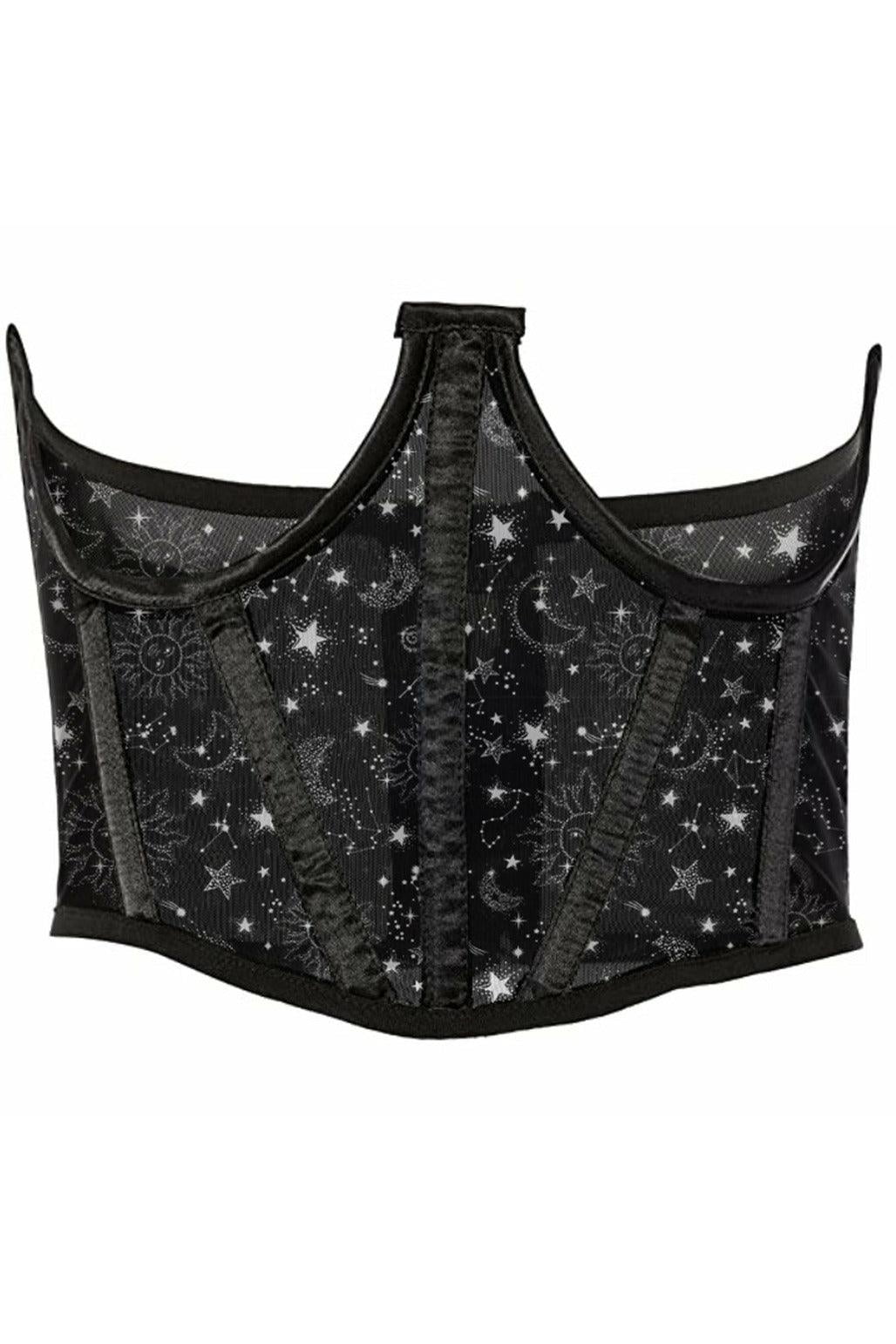 Lavish Celestial Mesh Open Cup Waist Cincher