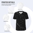 thumbnail image 3 of KLL Black Marble Texture Abstract for Men's Baseball Shirts,Short Sleeve Casual Shirts Button Down Shirt for Men Beach Summer Wedding Shirt-Large, 3 of 7