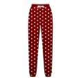 thumbnail image 5 of Cinch Bottom Sweatpants Baggy High Waist Stripe Joggers with Pockets Workout Gym Athletic Lounge Trousers, 5 of 5