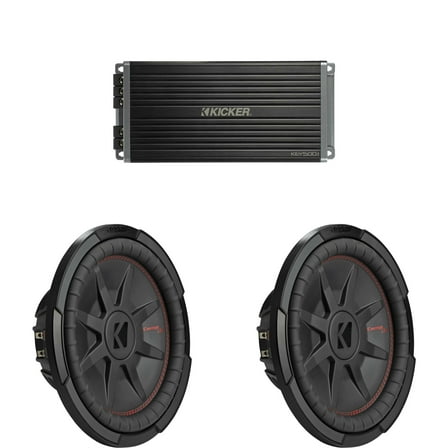 Kicker (2) 48CWRT122 CompRT 12" Subwoofer, DVC, 2-ohm w/ 47Key5001 Amp Bundle