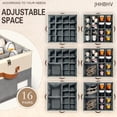 thumbnail image 2 of Organizador de zapatos JHHBHV para armario ajustable de 8 a 16 pares, color beige, 2 of 6