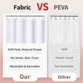 thumbnail image 4 of Yiannan Waterproof Fabric Shower Curtain Liner with 3 Magnets,Machine Washable，Mold Resitant，Extra Wide 108x72inch,White, 4 of 8