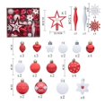 thumbnail image 2 of Juego de adornos colgantes para árbol de Navidad, 58 Uds., bolas de Navidad irrompibles coloridas, colgante de estrellas, 2 of 5