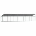thumbnail image 2 of vidaXL Dog Cage with Roof and Door Gray 32.8'x6.6'x6.6' Galvanized Steel, 2 of 9