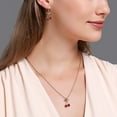 thumbnail image 2 of Tnobhg 1 Set Necklace Earring Suit Cute Gemstone Cherry Women's Simple Versatile Faux Crystal Necklace Accessories, 2 of 7