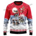 thumbnail image 3 of Suéter navideño feo con estampado 3D de Satan Claus Merry Christmas Hail Satanic, suéter de punto cálido informal unisex para invierno MY11, 3 of 5