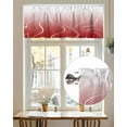 thumbnail image 7 of Ombre Red Stripes Valances for Windows Striped Lines Waves Gradient Valance Rod Pocket Light Filtering Short Window Treatments Curtains for Kitchen Bathroom Living Room Bedroom, 1 Panel, 42 x 12 Inch, 7 of 7