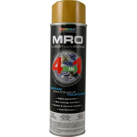 Seymour 20 oz MRO Industrial High Solids Spray Paint, Equipment Yellow