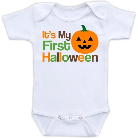 

DoozyDesigns It s My First Halloween - Cute Halloween Holiday Baby Bodysuit