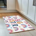 thumbnail image 2 of Big Sister Door Mat Cartoon Pink Blue Yellow Rainbow Love Heart Non Slip Absorbent Entrance Mat Washable Low Profile Indoor Doormat for Front Door Entryway Entry 18"x30", 2 of 9