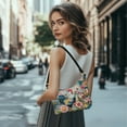 thumbnail image 2 of Kuiaobaty Rooster Flower Print Hobo Purse for Women Lightweight Vegan Leather Shoulder Handbag with Smooth Zipper Vintage Durable Underarm Sling Bag for Travel, 2 of 7