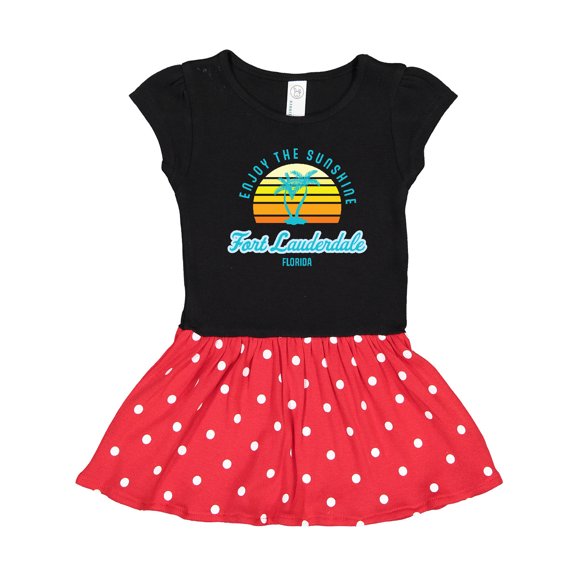 Inktastic Summer Enjoy the Sunshine Fort Lauderdale Florida in Blue Gift Toddler Girl Dress