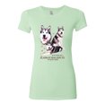 thumbnail image 2 of Wild Bobby, If It's Not an Alaskan Malamute It's Just a Dog Gift, Women Slim Fit Junior Tee, Mint, XX-Large, 2 of 4